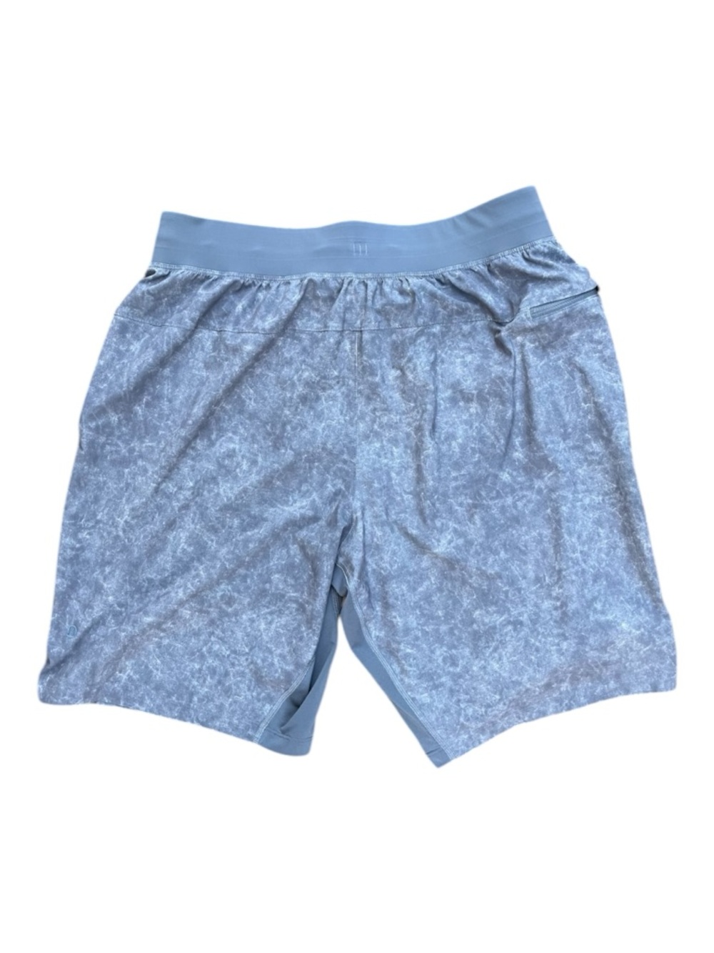 Men’s Large Lululemon Light Blue Marble Drawstring Athletic Shorts 9.5” inseam - Picture 2 of 4